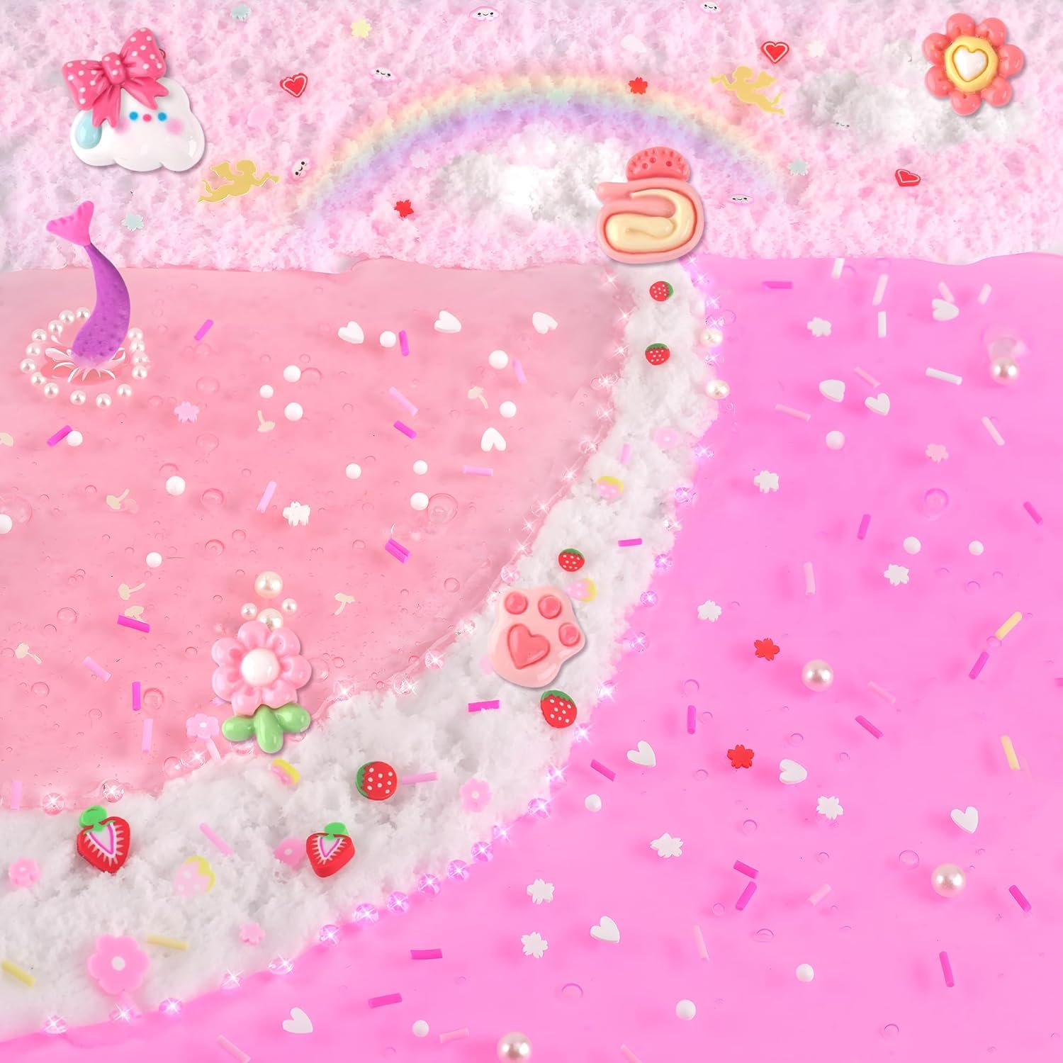 6 unidades de Slimes, Slime rosa para niños, kit de slime de nube para niñas de 8-12 años63700600126979122