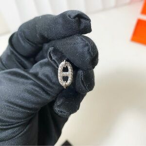 Hermès Silver Ring with White Accents64340672396673121