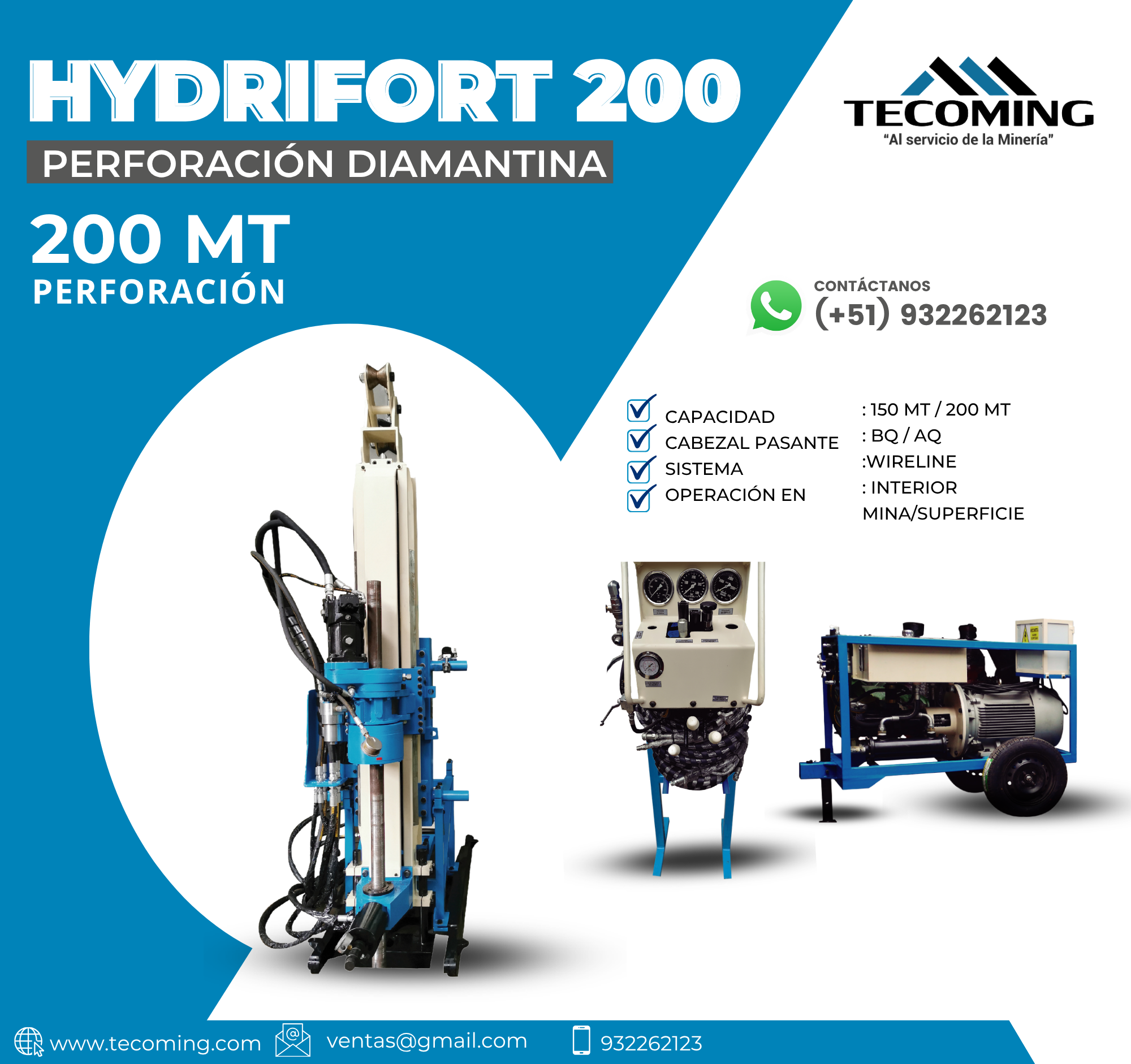 HYDRIFORT 200 Diamond Drilling Service with 200 MT