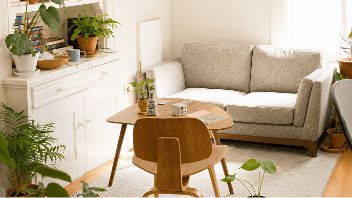 Compact Loveseat and Chair Set - Excellent Condition For Sale