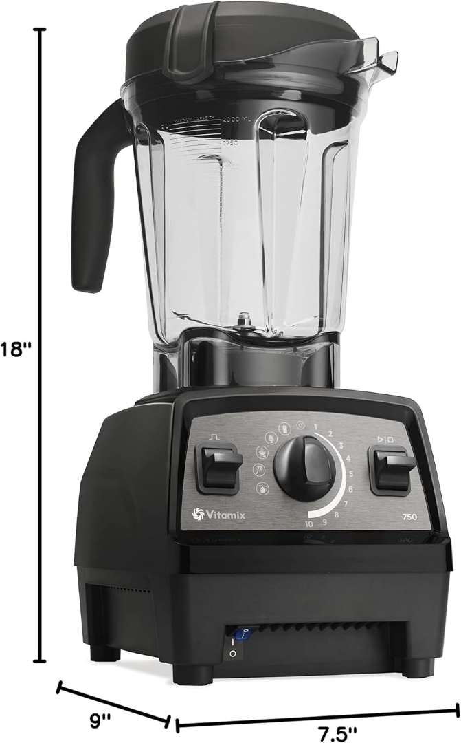 Vitamix Propel Series 750 Blender, Professional Grade Blender 4 Presets + Self-Cleaning, Smoothie, Frozen Dessert, Soups and Dips, 64-oz Pitcher Black63048709386369122