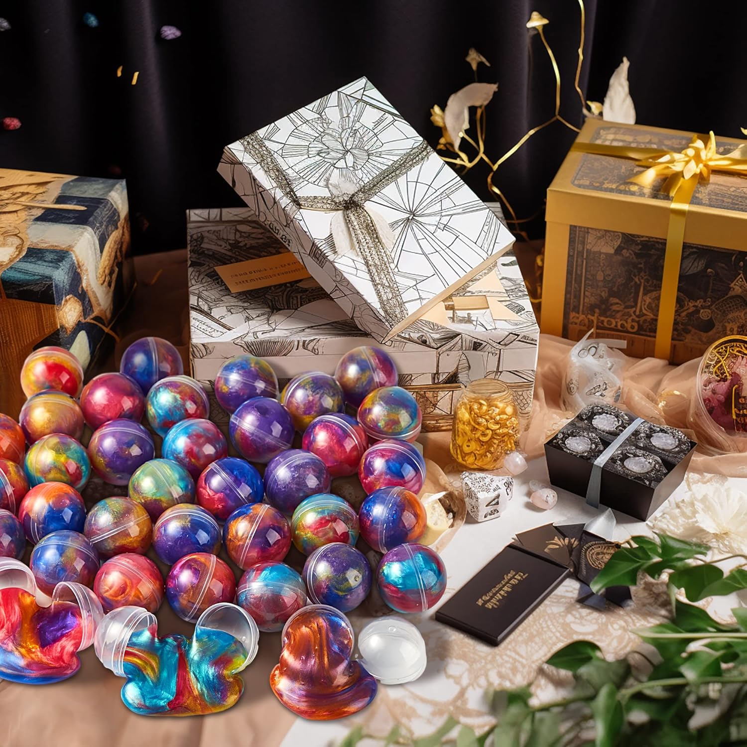JOYIN Favoritos para fiestas de slime, 36 unidades de bolas elásticas de slime galáctico63700373101571121