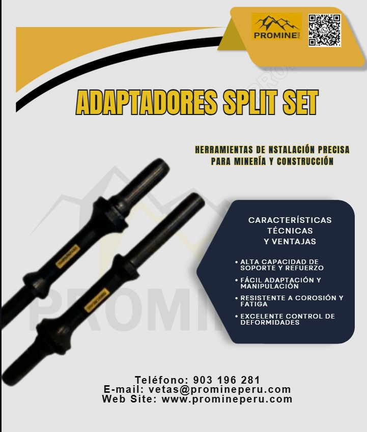 Servicio de Adaptadores Split Set para Minería y Construcción