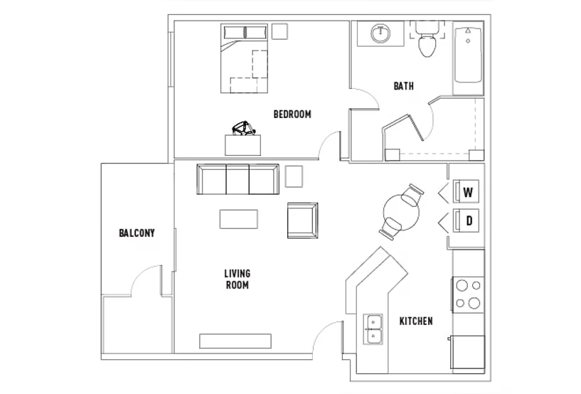 University Trails, Lubbock  1 Bed - 1 Bath