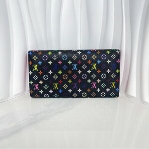 Louis Vuitton Black Multicolor Monogram Wallet64331449364609122