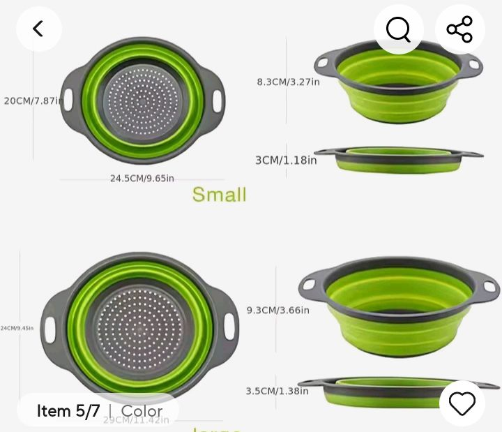 Walfos Cesta de drenaje plegable de silicona | Cesta para lavar frutas y verduras63478963141891123