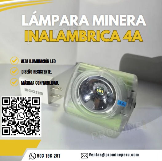 Proporcionar Servicio de Lámpara Minera Inalámbrica 4A Duradera