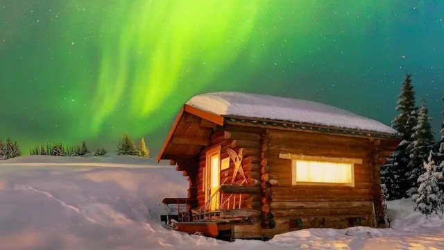 <1 día> [Cabaña de observación de auroras boreales de 4 h] Recogida y traslado desde 9 hoteles en Fairbanks + espera cálida para ver las auroras boreales (2 personas por grupo/salidas diarias)64118842776706124