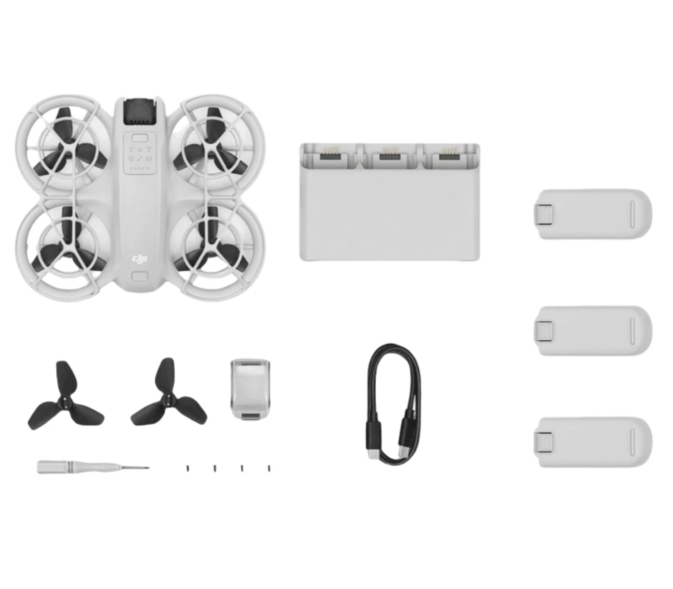 $258.6 DJI Neo Combo - Palm-Sized 4K Stabilized Video Drone with 3 Batteries (Open Box- Orig 289)63855883856259122