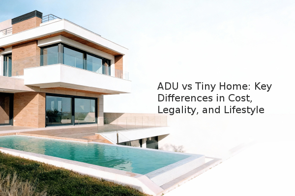 ADU vs Tiny Home: Key Differences in Cost, Legality, and Lifestyle ADU vs Tiny Home: Key Differences in Cost, Legality, and Lifestyle