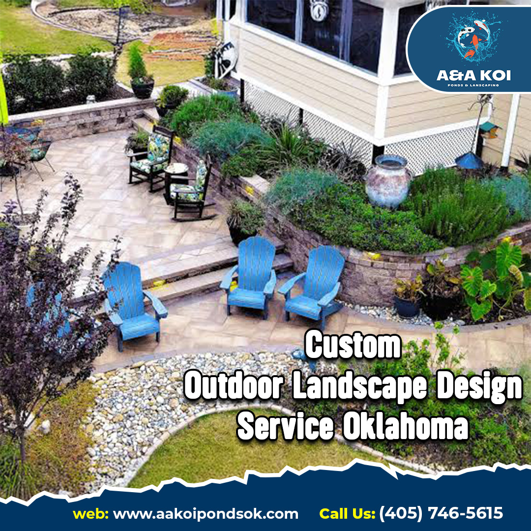 Custom outdoor landscape design service in Oklahoma