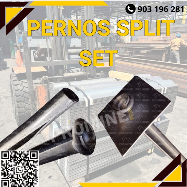 Servicio de suministro de pernos split set para minería