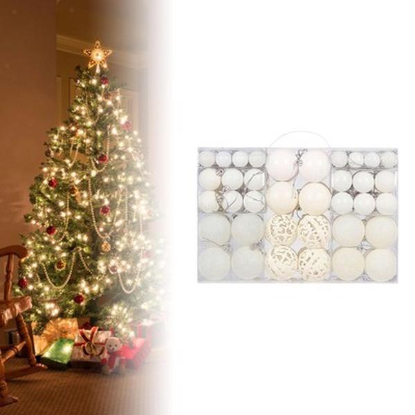 100Pcs Christmas Balls Decorations, Christmas Tree white64552311720961123