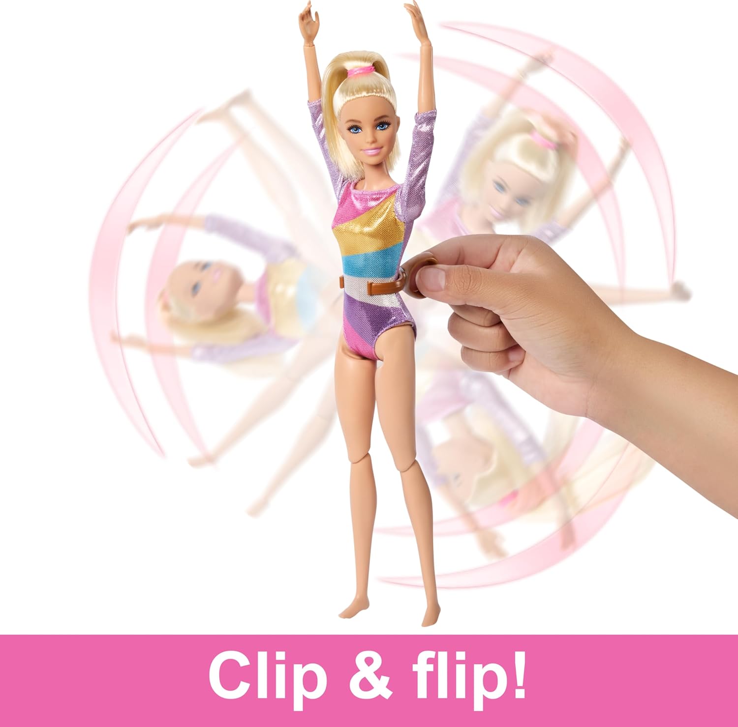 Conjunto de juego de carreras de Barbie, conjunto de gimnasia con muñeca rubia acróbata y barra de equilibrio (caja abierta)63679041170561122