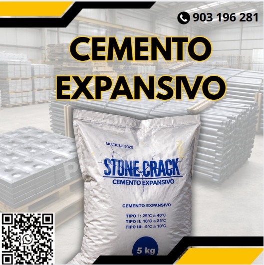 Venta de cemento expansivo para demolición controlada
