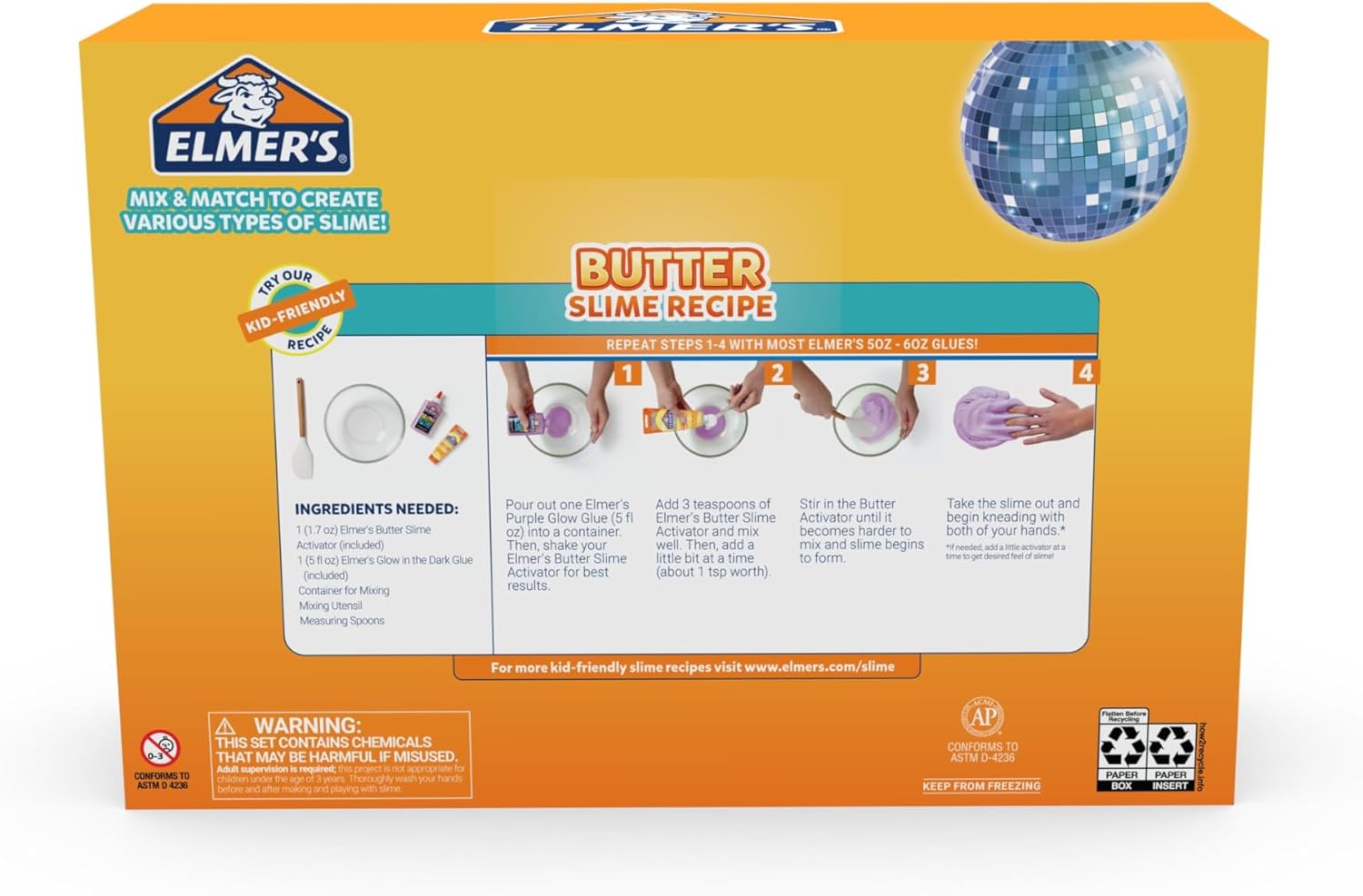 Kit de Slime Elmer's Color Rush incluye pegamento líquido, juego de 10 piezas63700861179011123