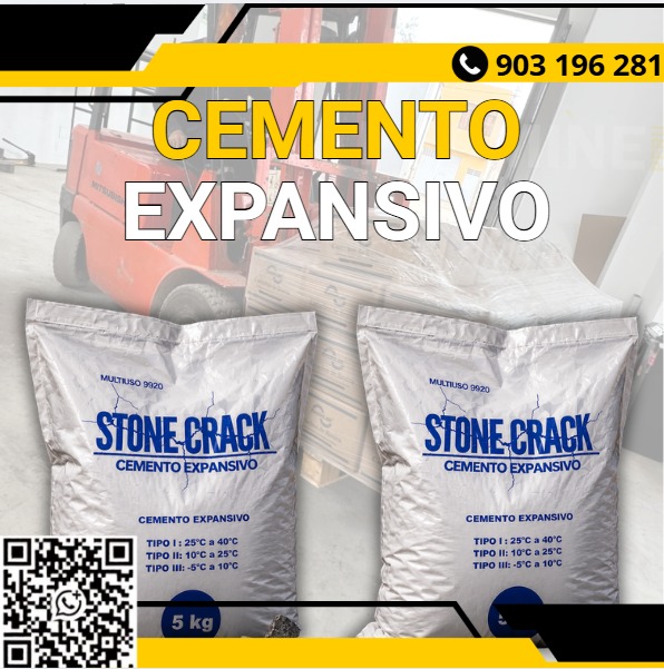 Venta de cemento expansivo para demolición controlada