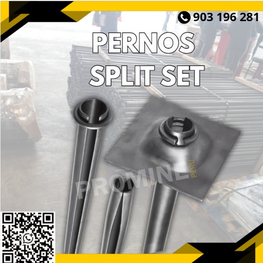 Servicio de suministro de pernos Split Set para minería