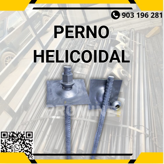 Venta de pernos helicoidales de acero para sostenimiento