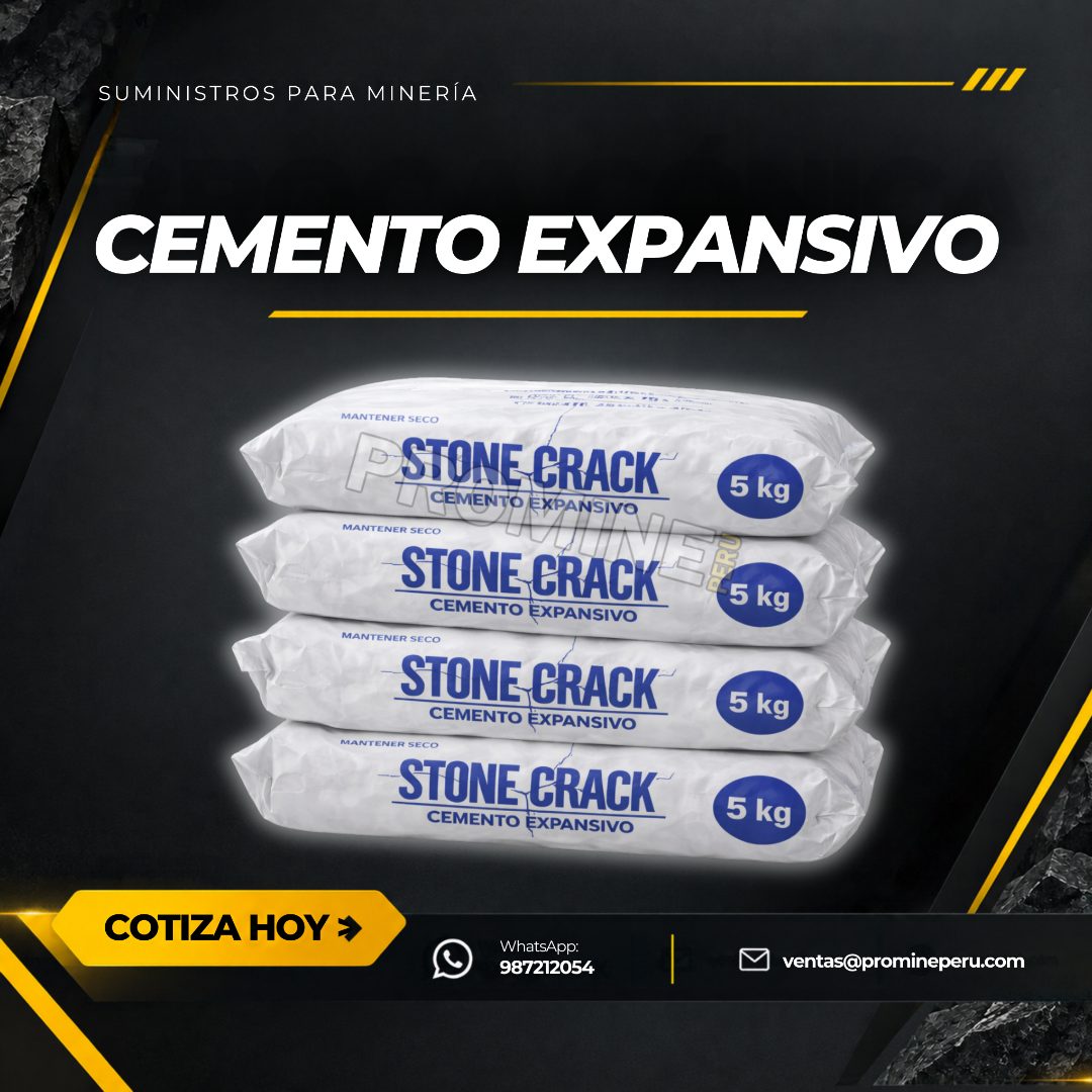 Suministro de cemento expansivo para minería