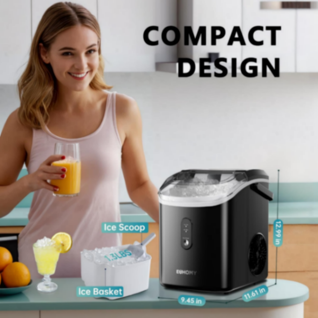 (Original $190) Máquina de Hielo EUHOMY para Hielo Picado - Modelo de Encimera, Caja Abierta63158758985603121