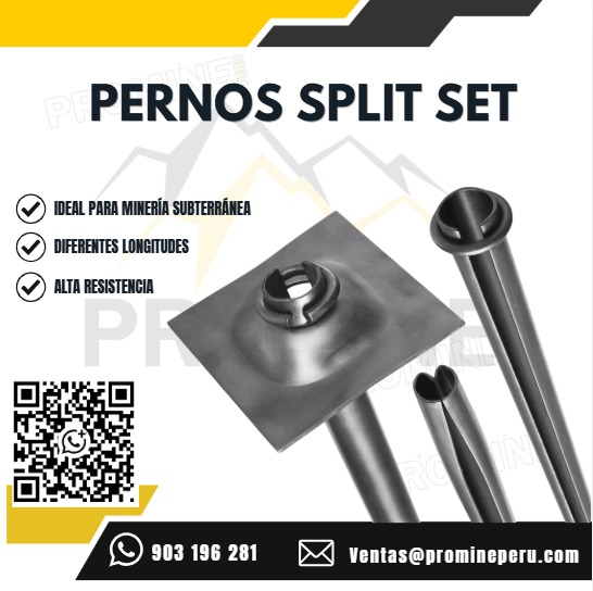 Proveer Pernos Split Set para Minería Subterránea