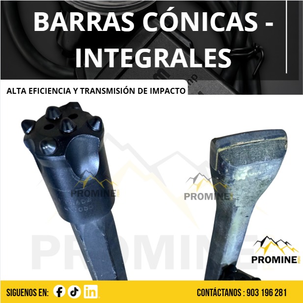 Servicio Profesional de Barras Cónicas Integrales para Minería