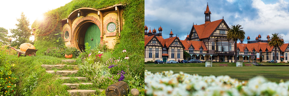<2 días> [Ida y vuelta desde Auckland | Línea especial del Gran Maestro G·Liu | Viaje mágico] Isla Norte de Nueva Zelanda: Pueblo de los Hobbits + Cueva de gusanos luminosos de Waitomo + Granja Agrodome, Jardines Gubernamentales de Rotorua + Mundo Geotérmico Wai-O-Tapu, hotel 4 estrellas + entradas incluidas + almuerzo buffet en granja real