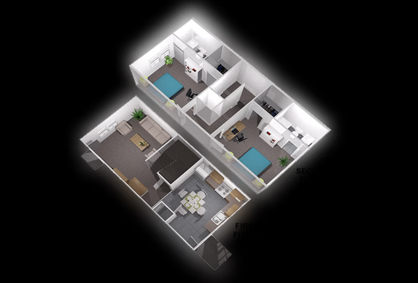 The Collective At Lubbock, Lubbock Private Room - Duplex (2 Bed - 2 Bath)